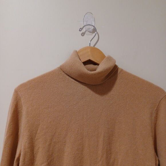 Reiss Men’s Regal 100% Cashmere Roll Neck Sweater in Camel Biege Size M - Picture 5 of 10